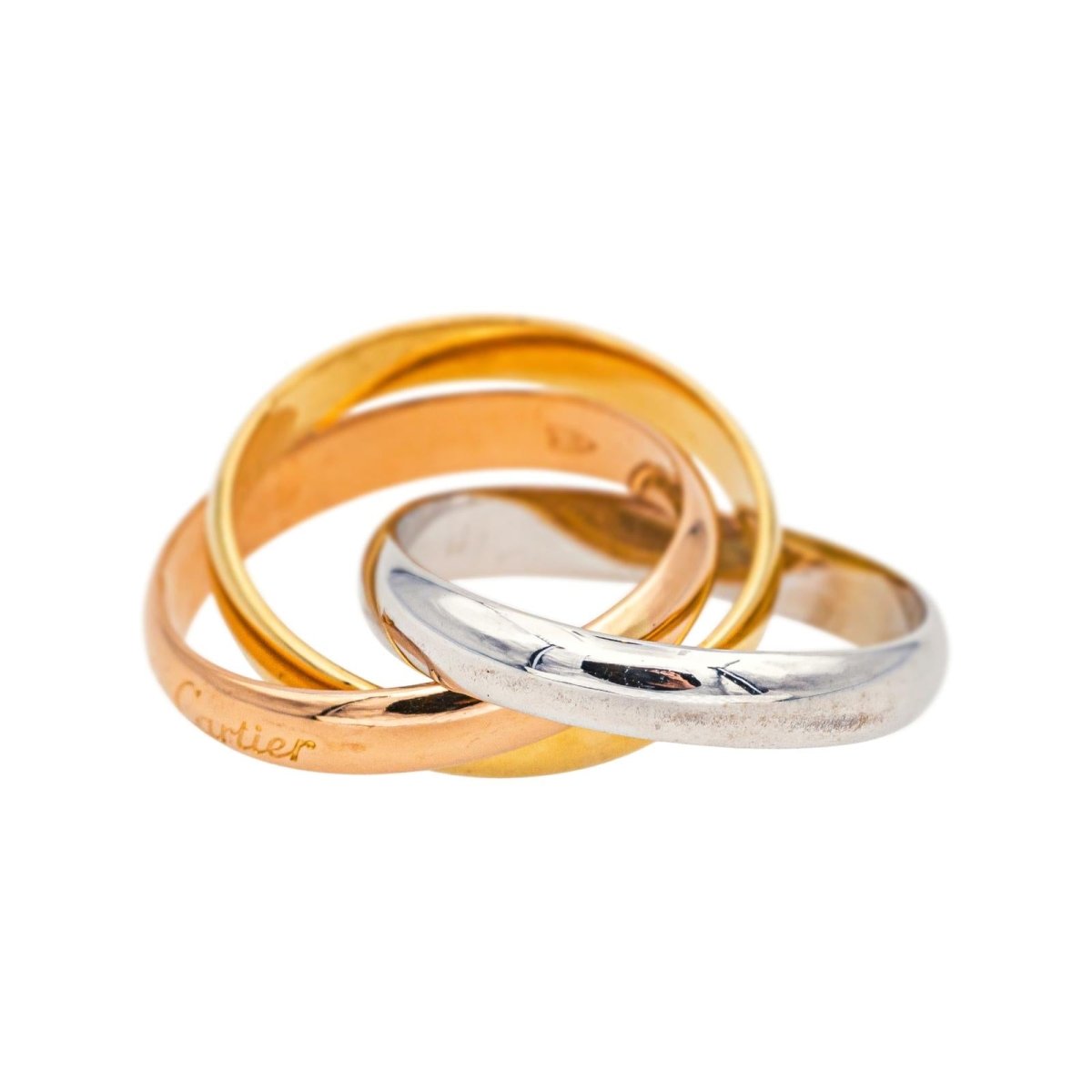 Bague Alliance CARTIER "Trinity" en or rose, or jaune et or blanc - Castafiore