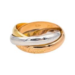 Bague Alliance CARTIER "Trinity" en or rose, or jaune et or blanc - Castafiore