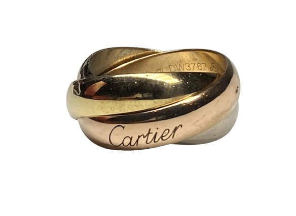 Bague Alliance CARTIER "Trinity" GM en or blanc, or jaune et or rose - Castafiore