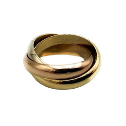 Bague Alliance CARTIER "Trinity" GM en or blanc, or jaune et or rose - Castafiore