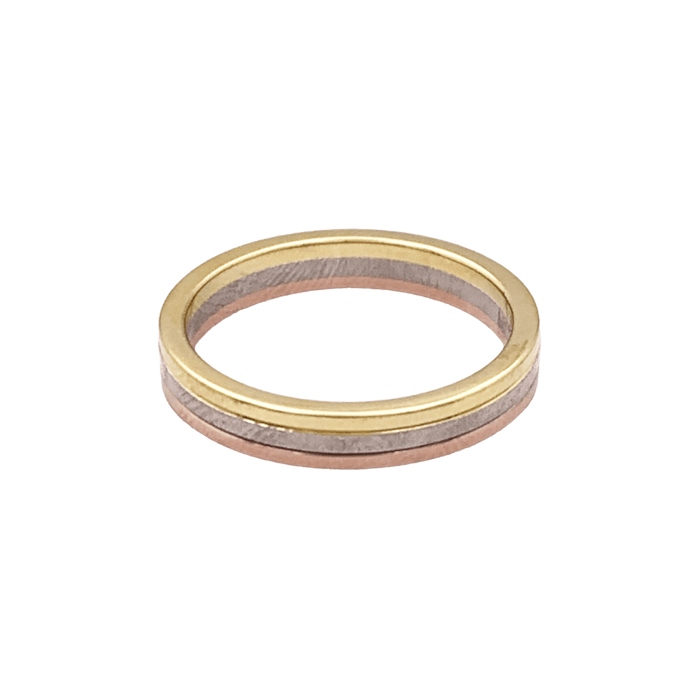 Bague Alliance CARTIER "Vendôme Louis Cartier" en or jaune, or blanc et or rose - Castafiore