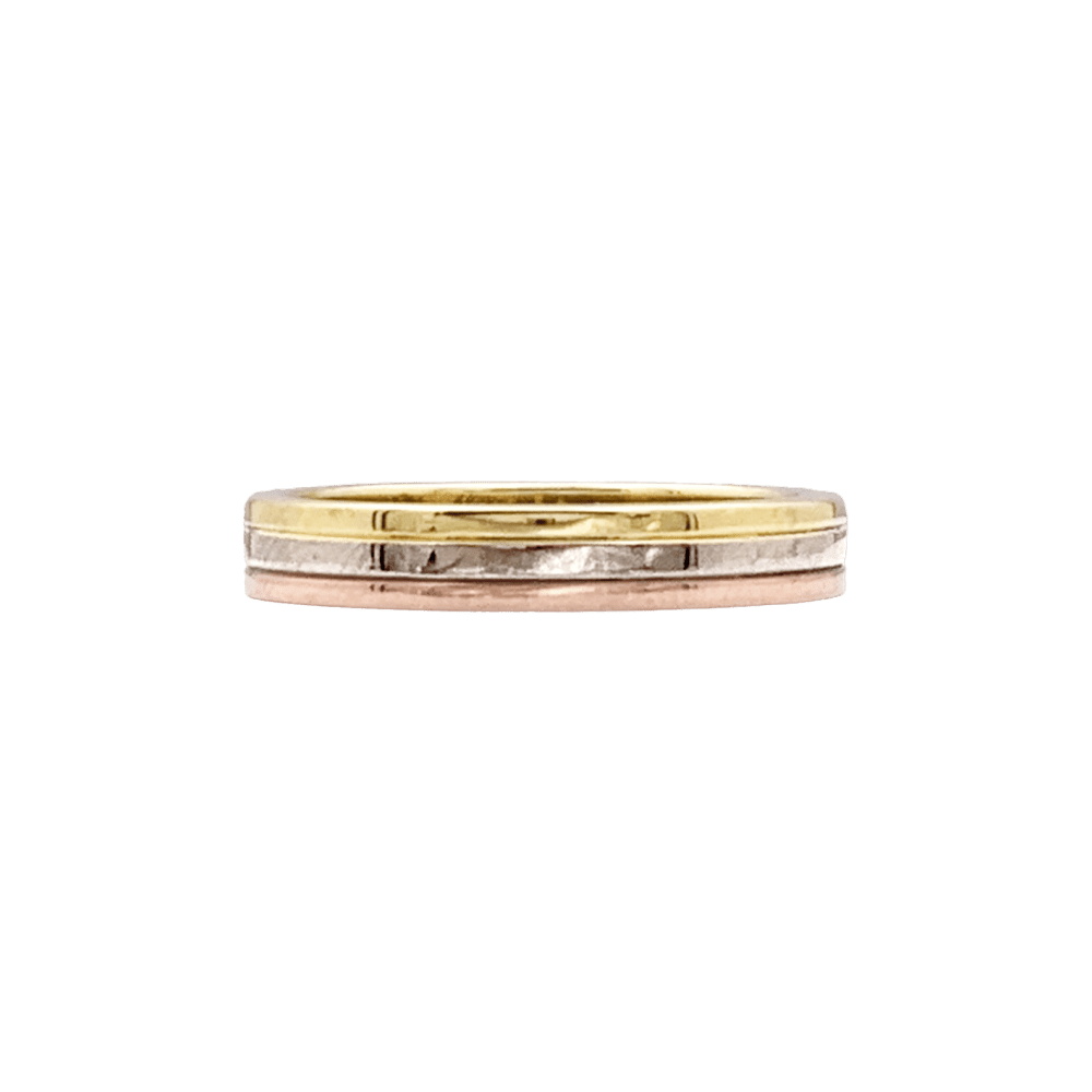 Bague Alliance CARTIER "Vendôme Louis Cartier" en or jaune, or blanc et or rose - Castafiore