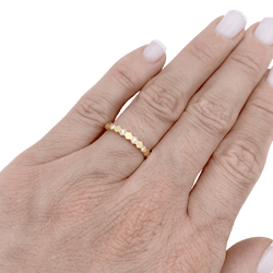 Bague Alliance CHAUMET "Bee" en or rose et diamants - Castafiore