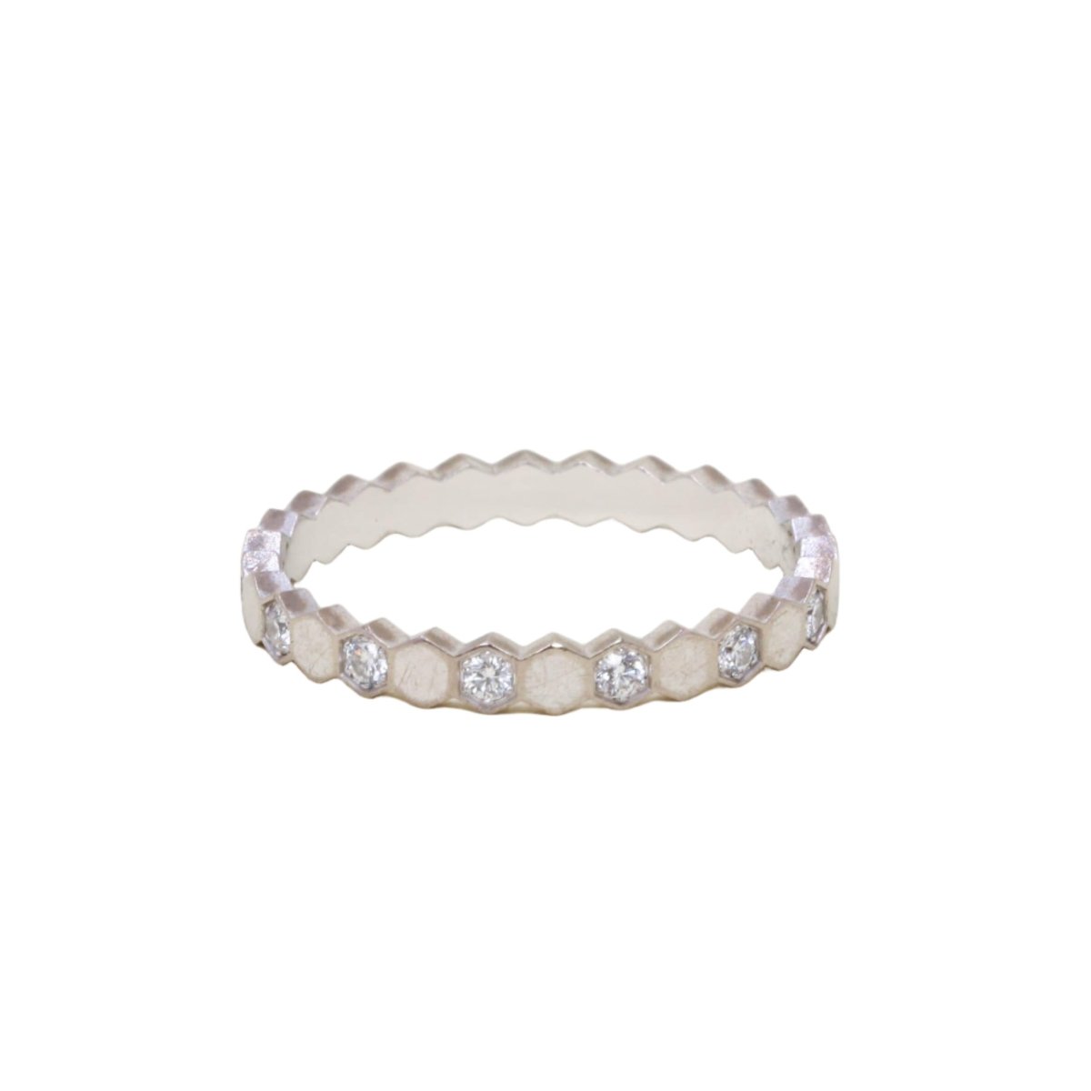 Bague Alliance CHAUMET "Bee My Love" en or blanc et diamant - Castafiore