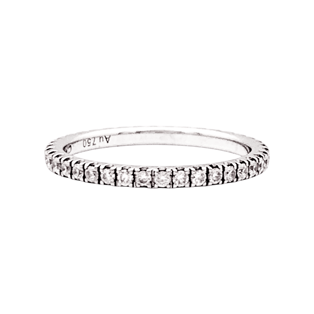 Bague Alliance CHAUMET en or blanc et diamants - Castafiore