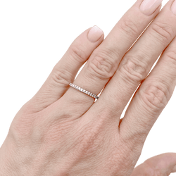 Bague Alliance CHAUMET en or blanc et diamants - Castafiore