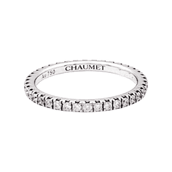 Bague Alliance CHAUMET en or blanc et diamants - Castafiore