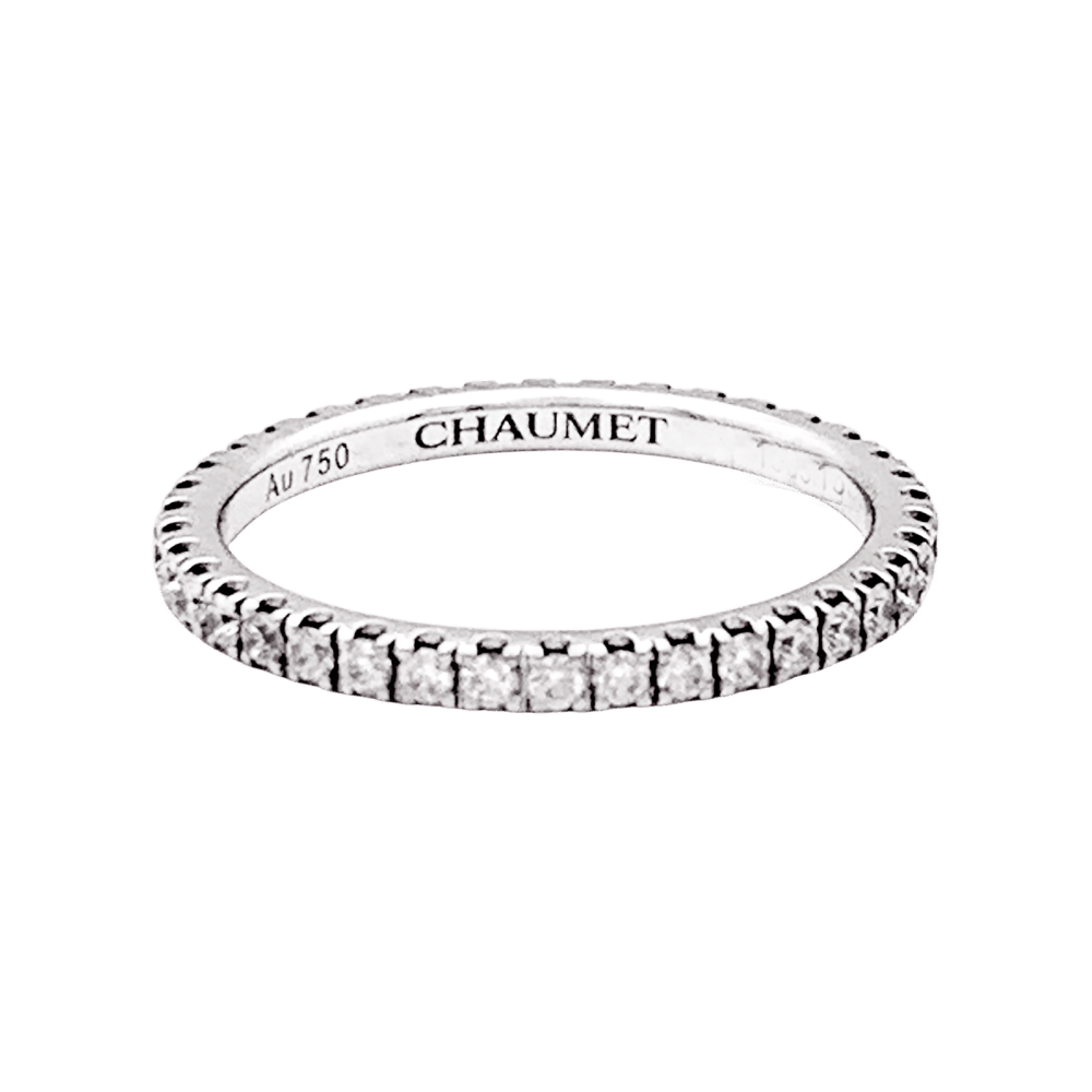 Bague Alliance CHAUMET en or blanc et diamants - Castafiore