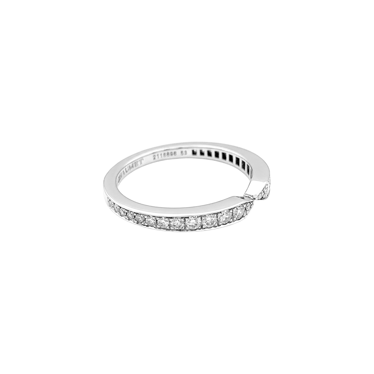 Bague Alliance CHAUMET "Triomphe" en platine et diamants - Castafiore