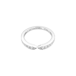 Bague Alliance CHAUMET "Triomphe" en platine et diamants - Castafiore
