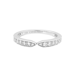 Bague Alliance CHAUMET "Triomphe" en platine et diamants - Castafiore