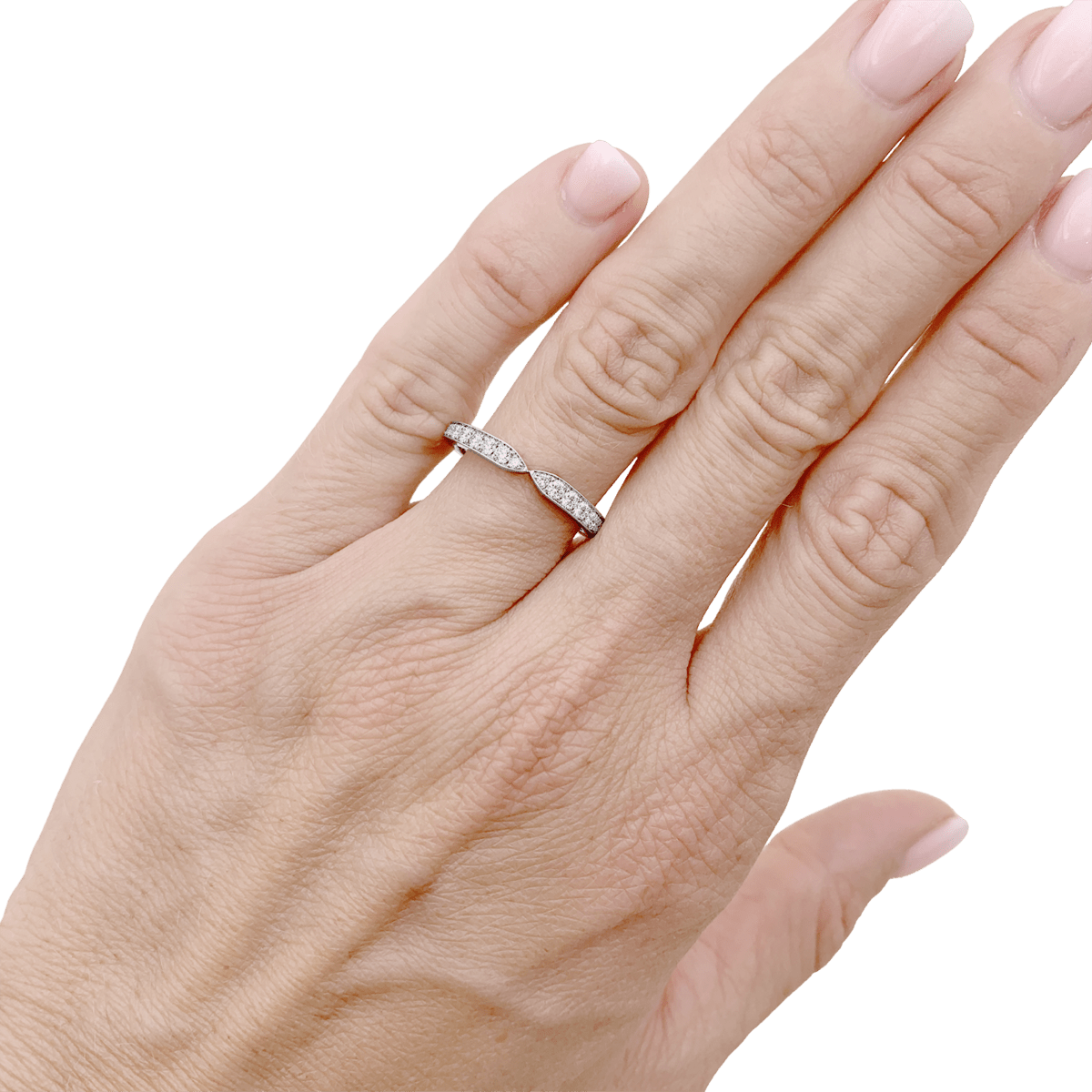 Bague Alliance CHAUMET "Triomphe" en platine et diamants - Castafiore