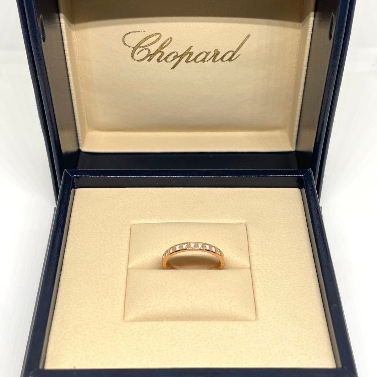 Bague Alliance CHOPARD "Ice Cube" en or rose et diamants - Castafiore