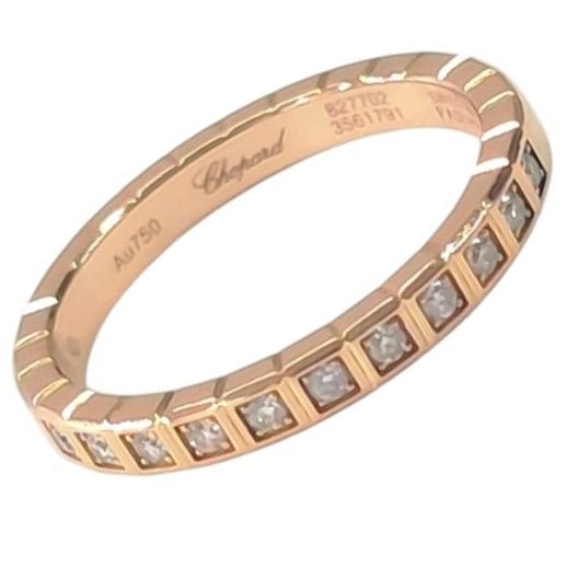 Bague Alliance CHOPARD "Ice Cube" en or rose et diamants - Castafiore