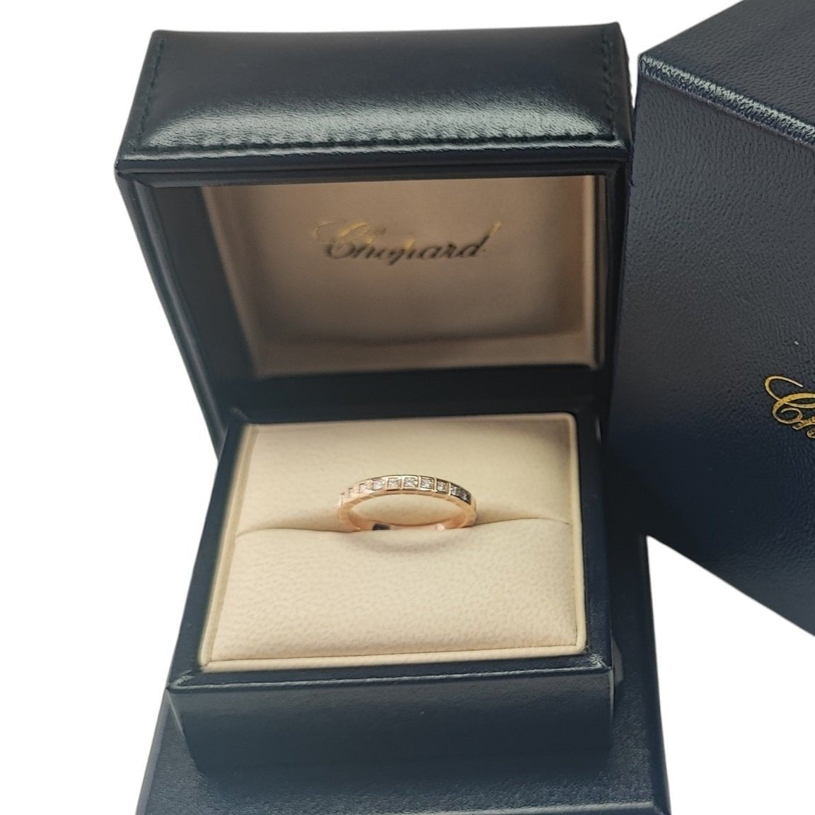 Bague Alliance CHOPARD "Ice Cube" en or rose et diamants - Castafiore