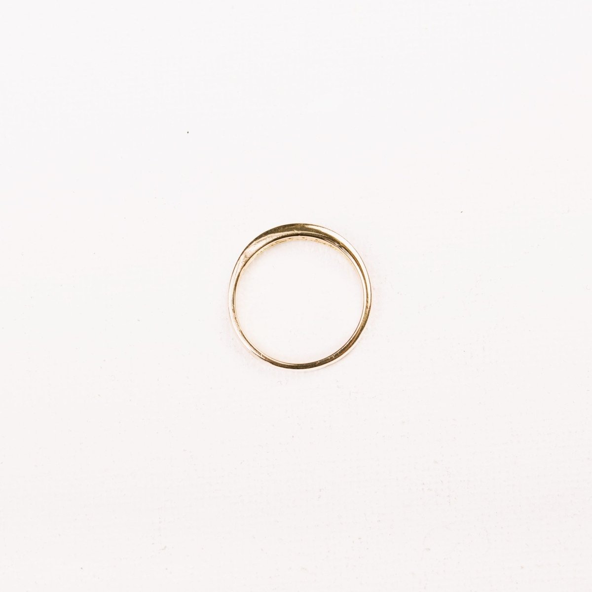 Bague Alliance demi - tour diamants en or jaune - Castafiore