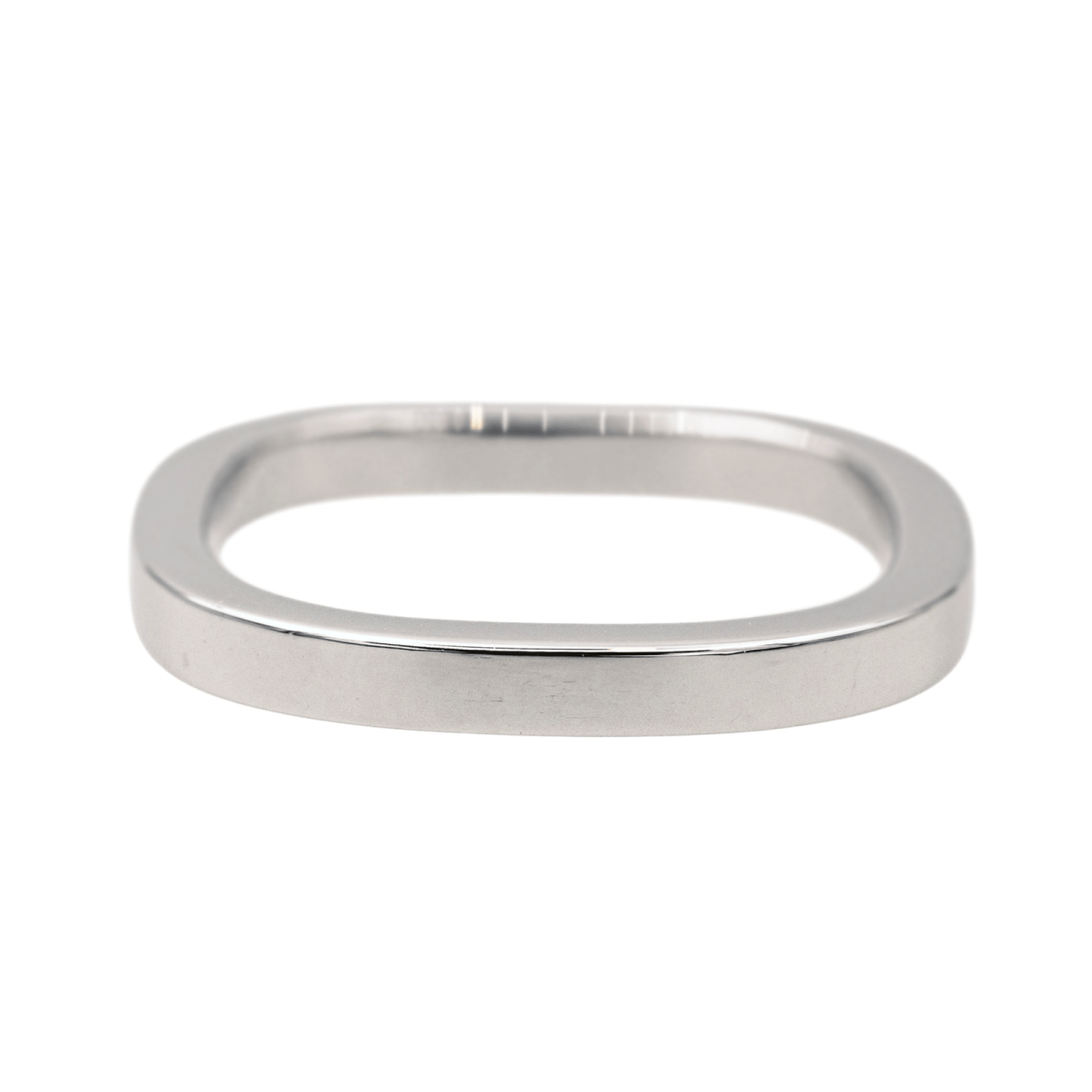 Bague Alliance DINH VAN "Alliance Carré" en or blanc - Castafiore