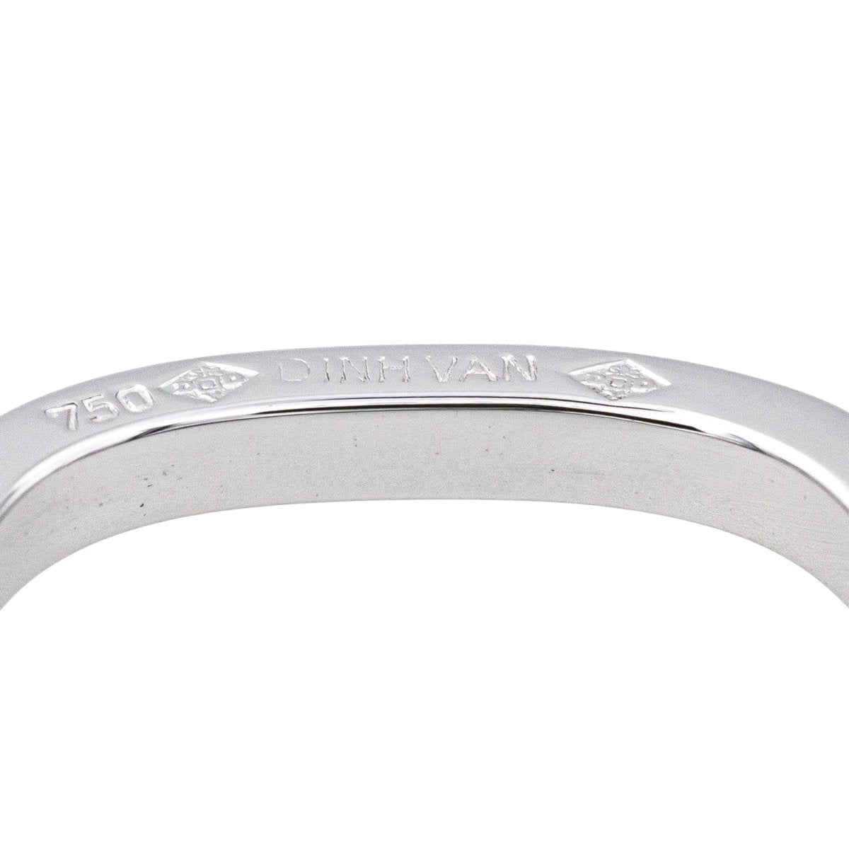 Bague Alliance DINH VAN "Carrée" en or blanc - Castafiore