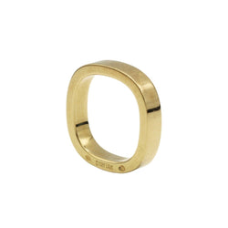 Bague Alliance DINH VAN "La carrée" en or jaune - Castafiore