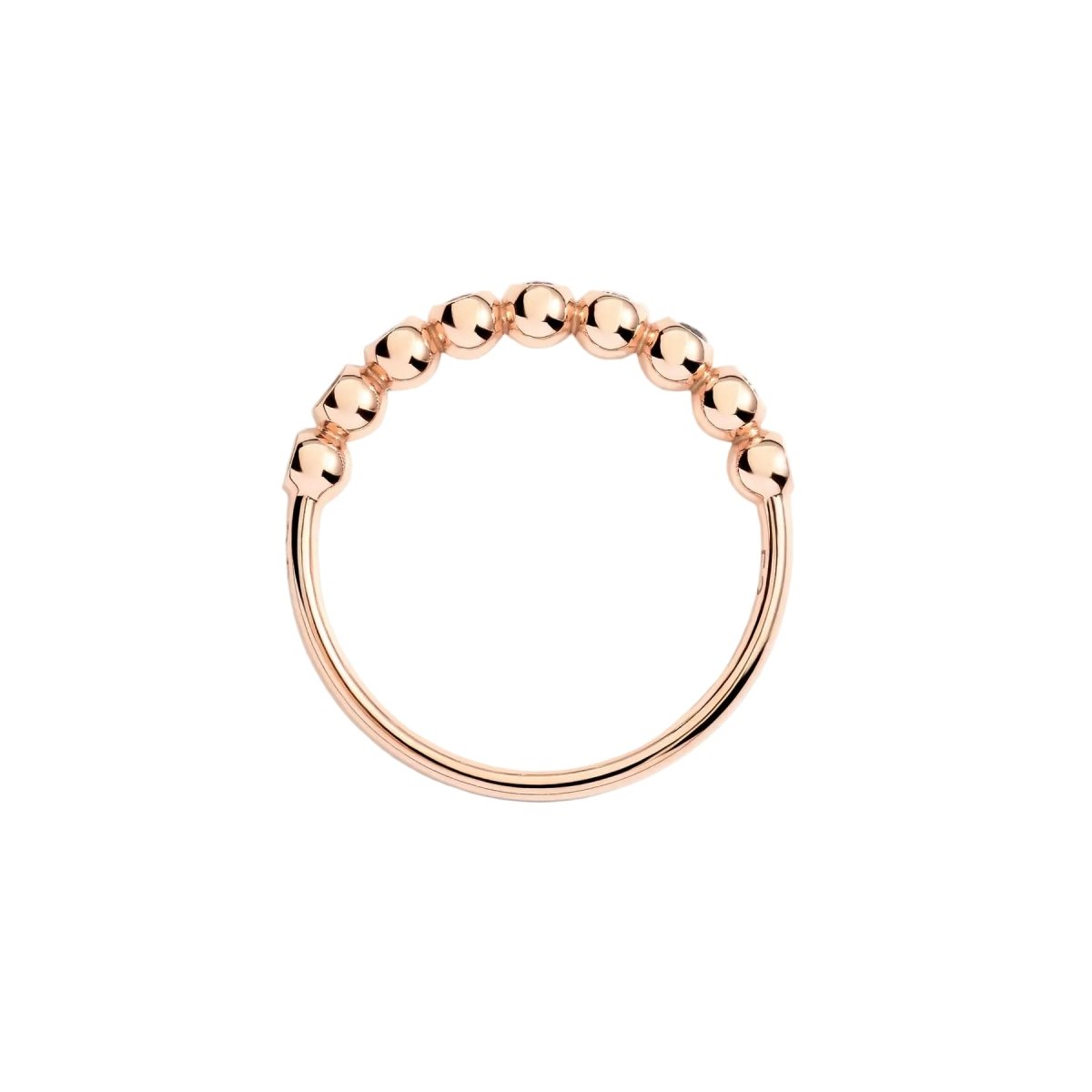 Bague Alliance DODO "Bollicine" en or rose, saphirs, rubis, améthyste, topaze, tsavorite et diamants - Castafiore