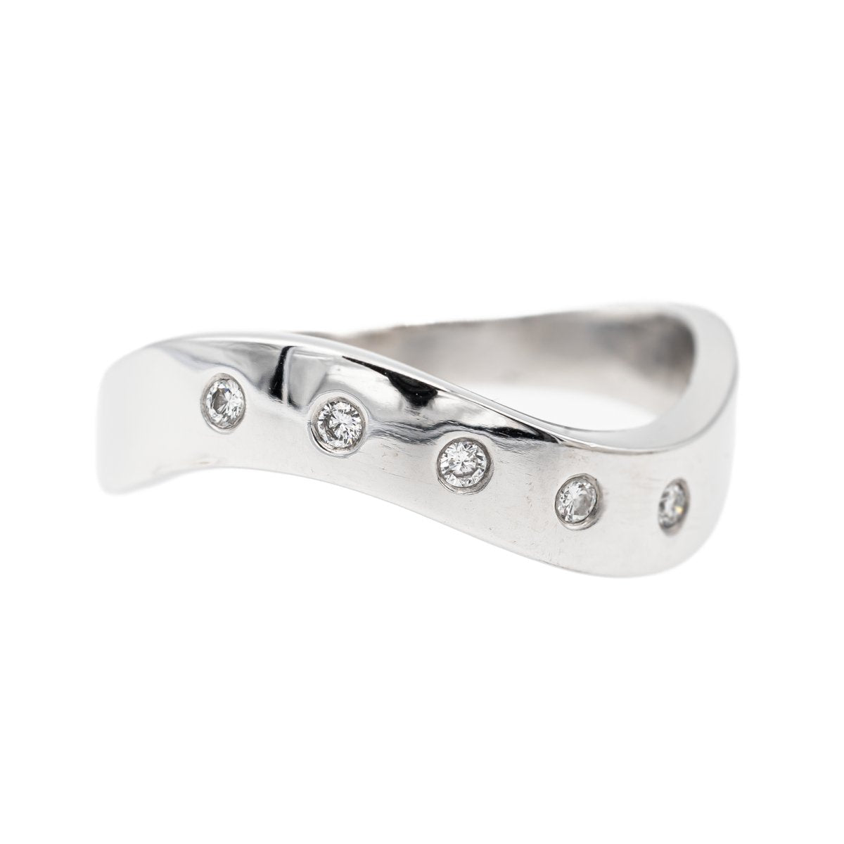 Bague Alliance en or blanc et diamant - Castafiore