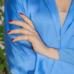 Bague Alliance en or blanc et diamant - Castafiore