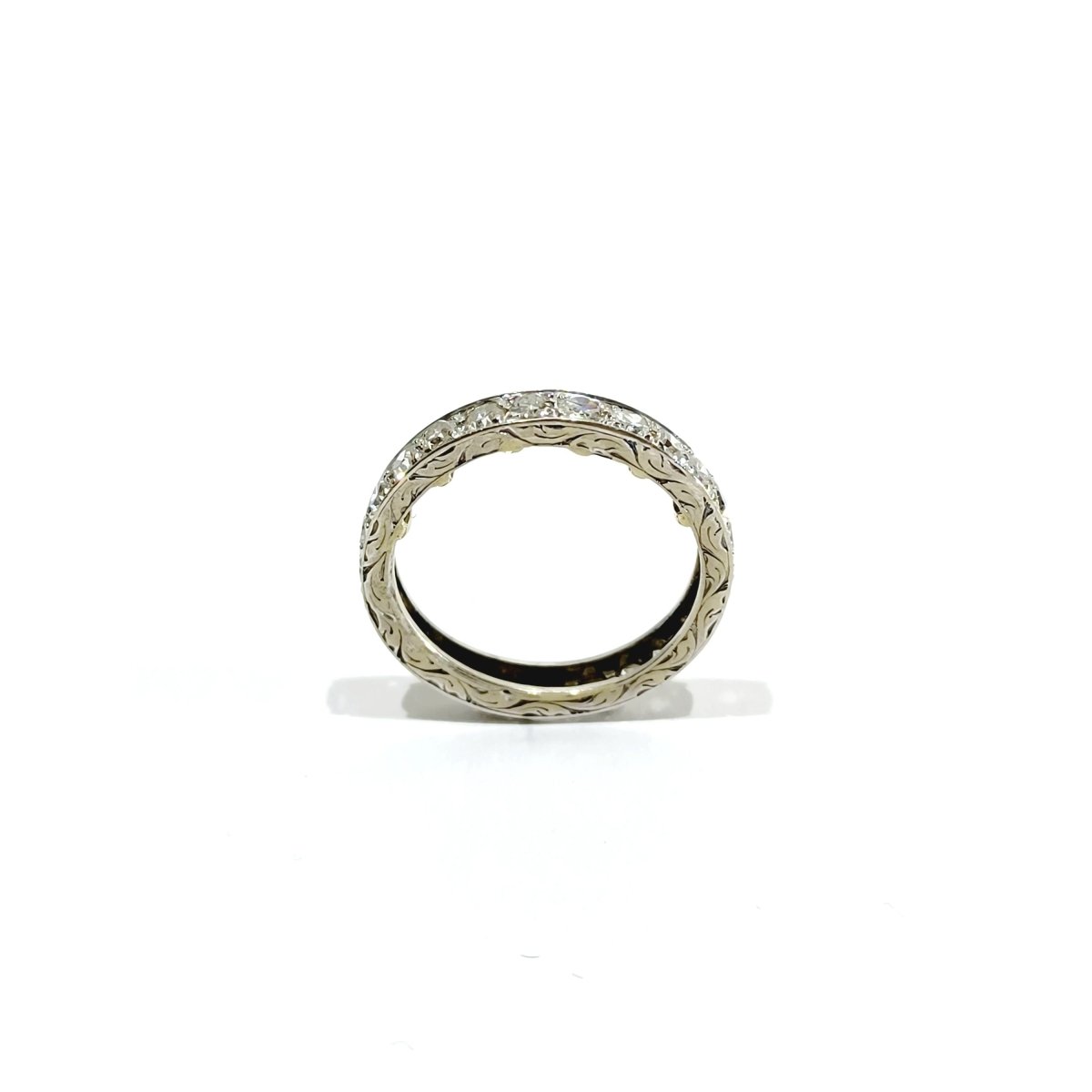 Bague Alliance en or blanc et diamant - Castafiore