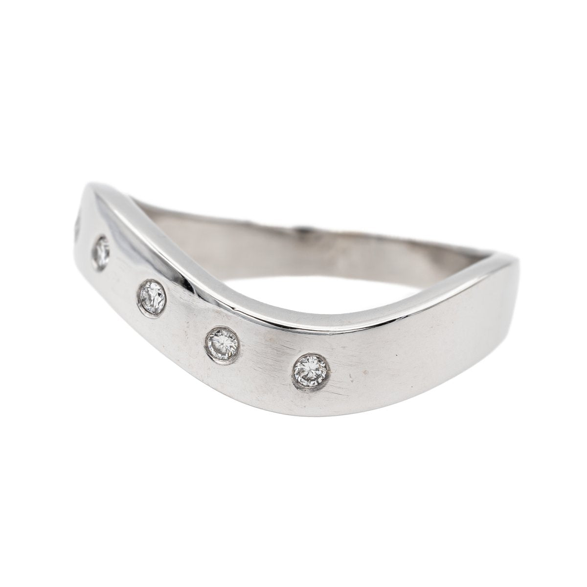 Bague Alliance en or blanc et diamant - Castafiore