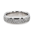 Bague Alliance en Or blanc et Diamant - Castafiore