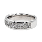 Bague Alliance en Or blanc et Diamant - Castafiore