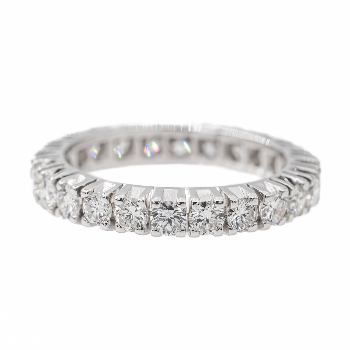 Bague Alliance en Or blanc et Diamant - Castafiore