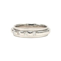 Bague Alliance en or blanc et diamants - Castafiore