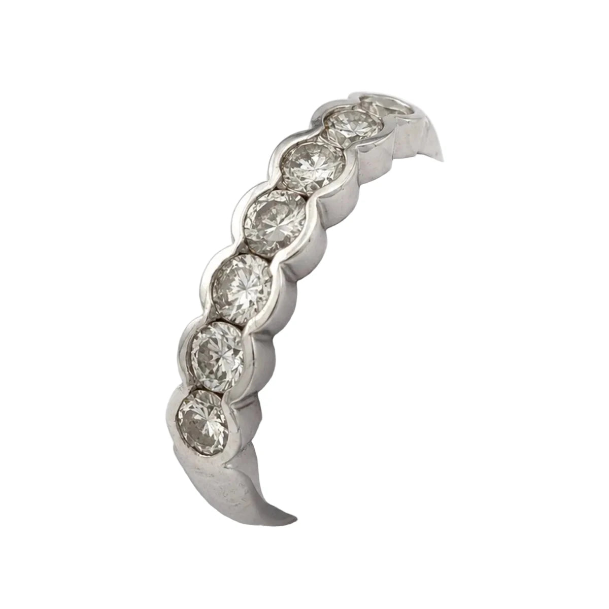 Bague Alliance en or blanc et diamants - Castafiore