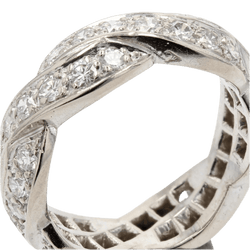 Bague Alliance en or blanc et diamants - Castafiore