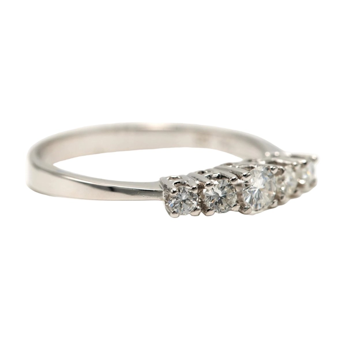 Bague Alliance en or blanc et diamants - Castafiore