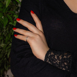 Bague Alliance en or blanc et diamants - Castafiore