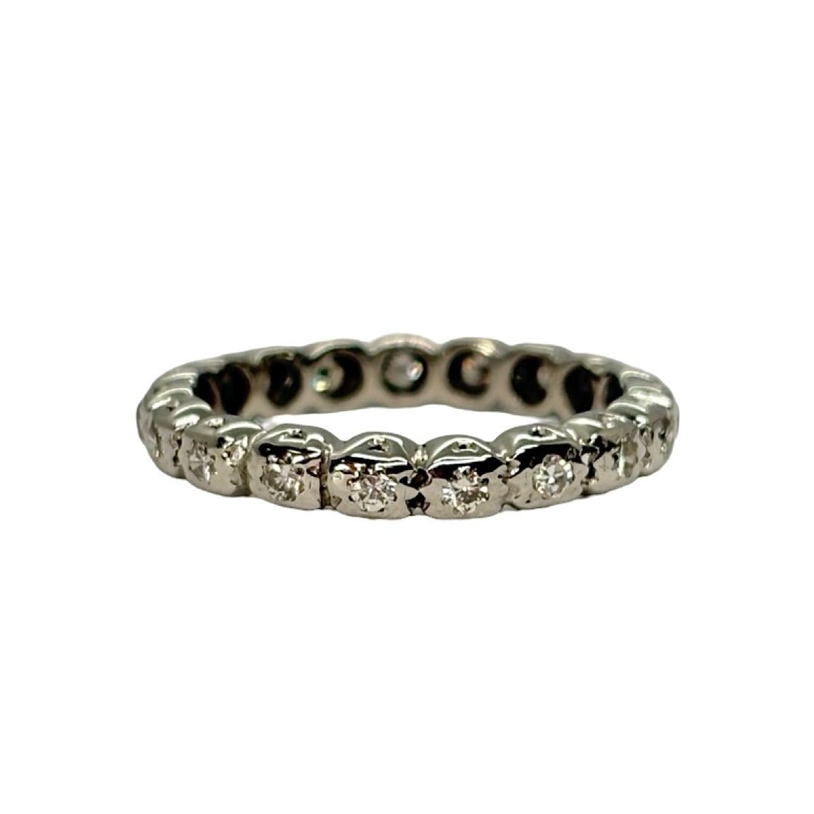 Bague Alliance en or blanc et diamants - Castafiore