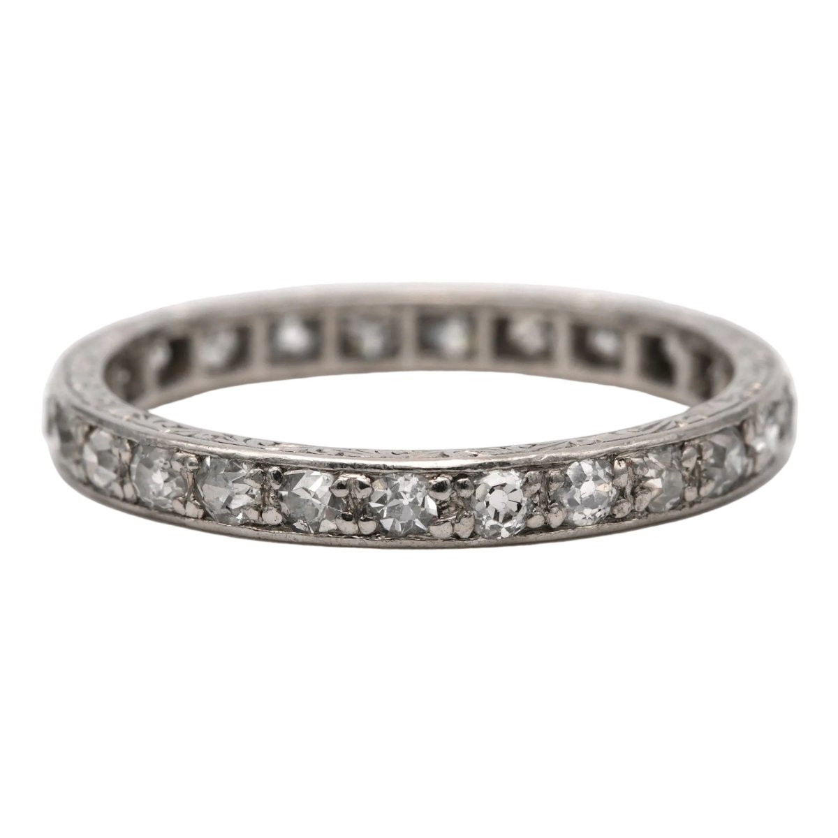 Bague Alliance en or blanc et diamants - Castafiore