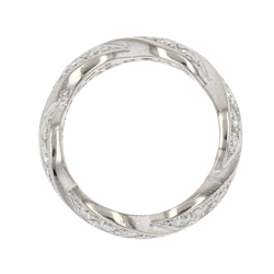 Bague Alliance en or blanc et diamants - Castafiore