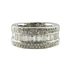 Bague Alliance en or blanc et diamants - Castafiore