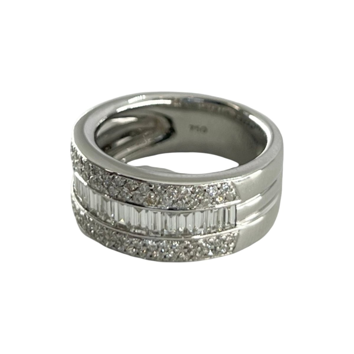 Bague Alliance en or blanc et diamants - Castafiore