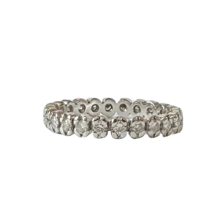Bague Alliance en or blanc et diamants - Castafiore