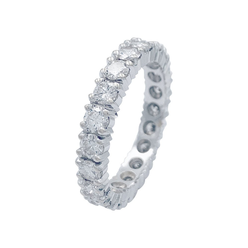 Bague Alliance en or blanc et diamants - Castafiore