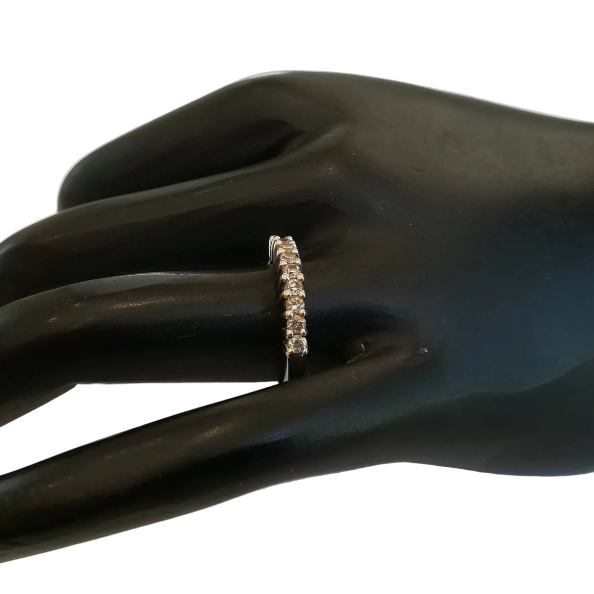 Bague Alliance en or blanc et diamants - Castafiore
