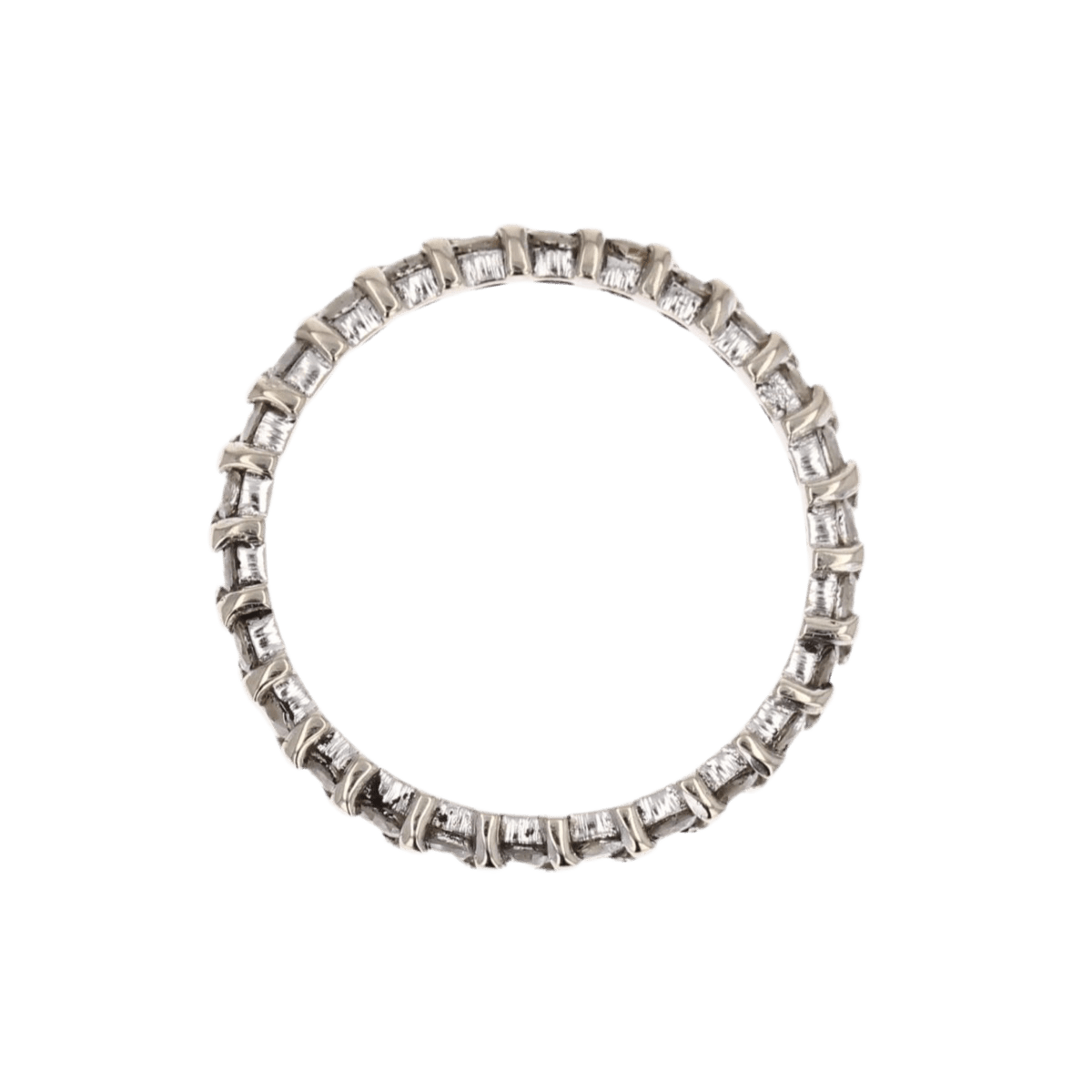 Bague Alliance en or blanc et diamants - Castafiore