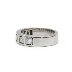 Bague Alliance en or blanc et diamants - Castafiore