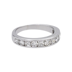 Bague Alliance en or blanc et diamants - Castafiore