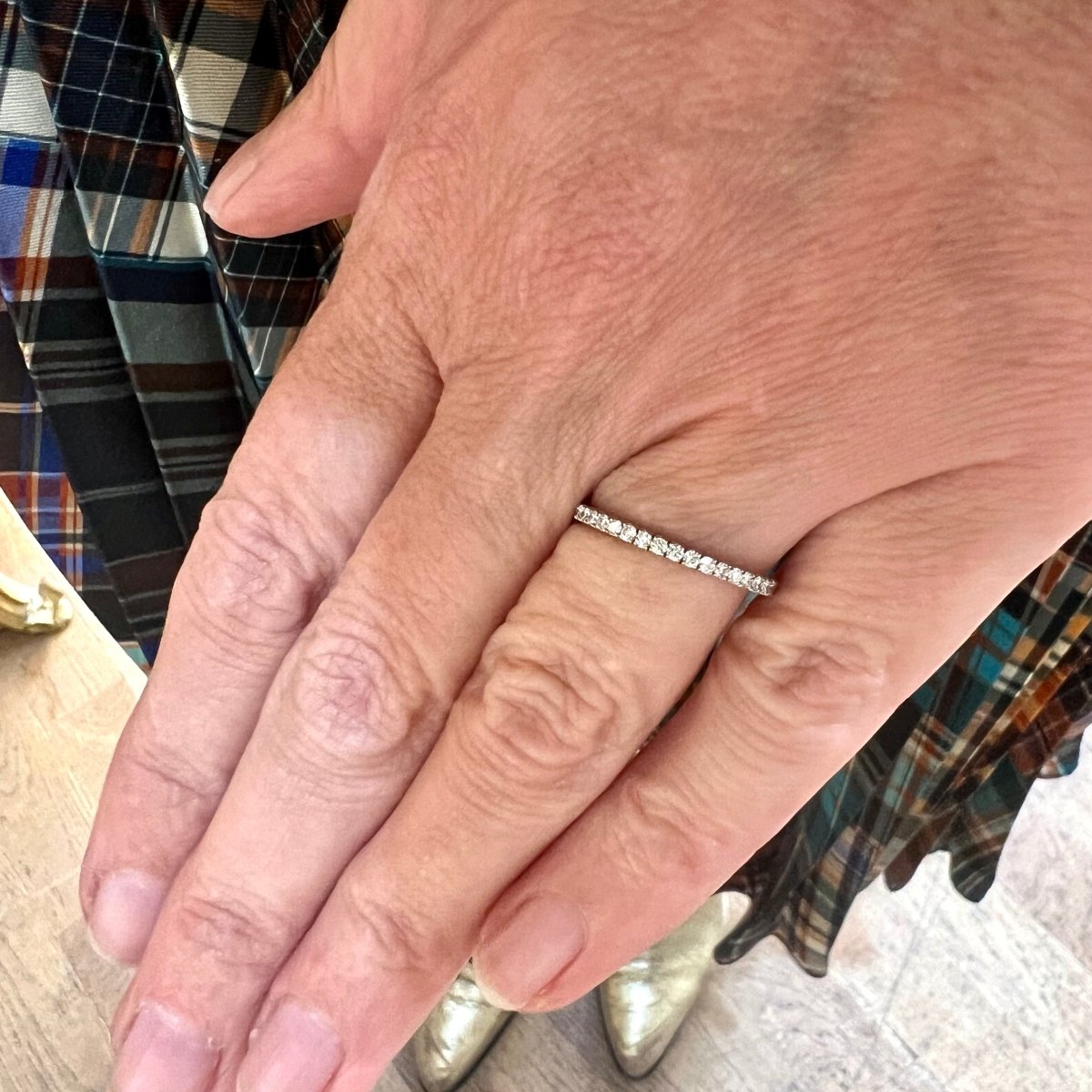 Bague Alliance en or blanc et diamants - Castafiore