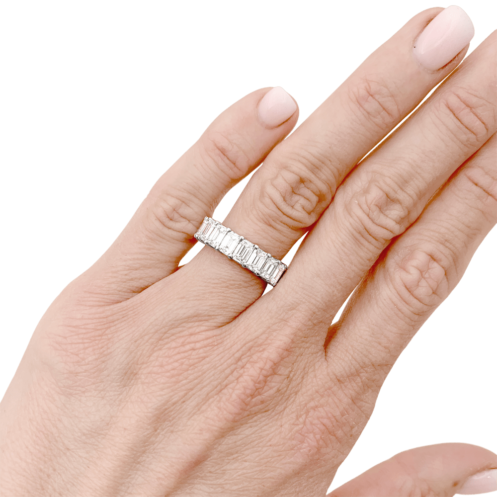Bague Alliance en or blanc et diamants - Castafiore