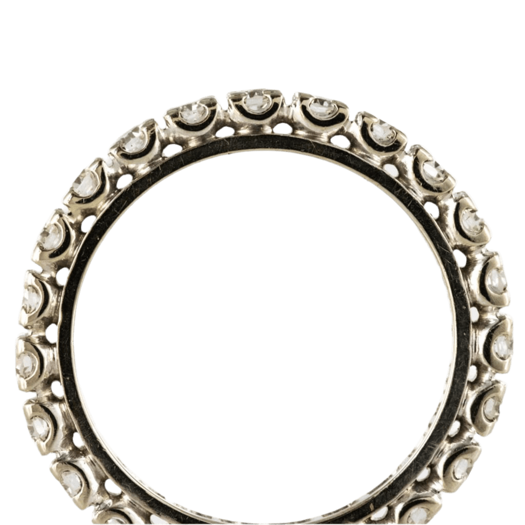 Bague Alliance en or blanc et diamants - Castafiore